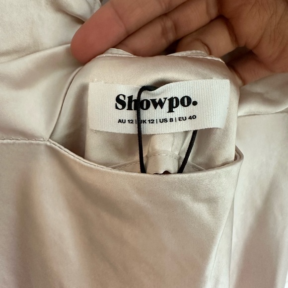 NWT Showpo - SATIN SLIP DRESS IN CHAMPAGNE - Picture 8 of 10